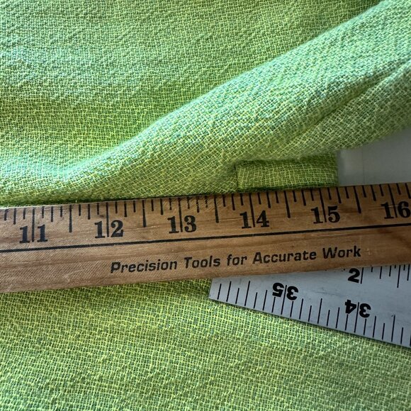 Womens Lime Green Pant Set Cotton Toofan Wide Leg Large Weave Pockets Resort - Picture 4 of 16